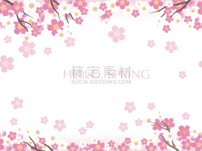 背景,樱桃树,白色,亚洲,自然,季节,文字,粉色,重复,装饰