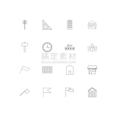 直的,建筑业,极简构图,建筑体,计算机图标,房屋,斧,三角板,商店,矢量