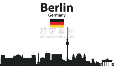 绘画插图,都市风景,柏林,矢量,城市生活,柏林中部,现代,建筑业,著名景点,屋顶