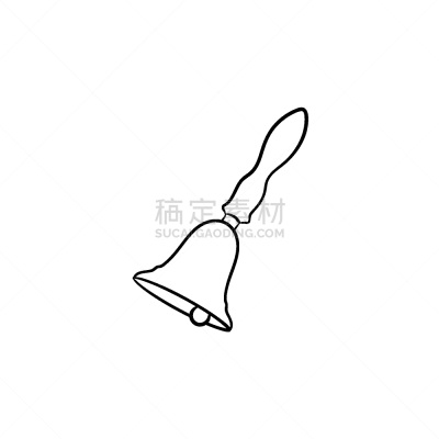 草图,图标,举起手,铃,轮廓,金属,直的,概念,传统,绘制