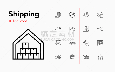 船,飞机,海上运输,图标集,礼物,线条,商务,一个物体,卡车,条形码