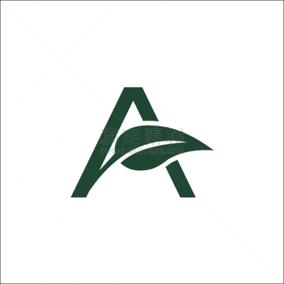 initials a with leaf logo