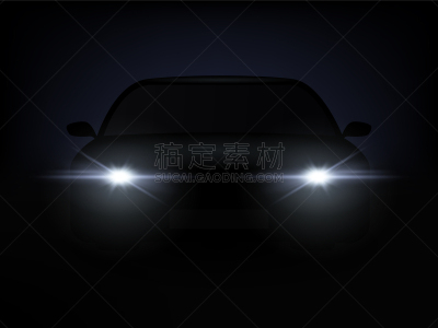 汽车,暗色,图像特效,夜晚,明亮,三维图形,白色,照亮,写实,发光