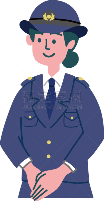 女人,警官,做手势,线条,警察局,简单,绘画插图,问号,问题,评论员