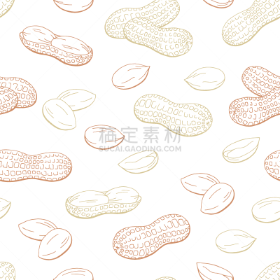 四方连续纹样,背景,草图,绘画插图,矢量,花生,彩色图片,插画,华丽的,横截面