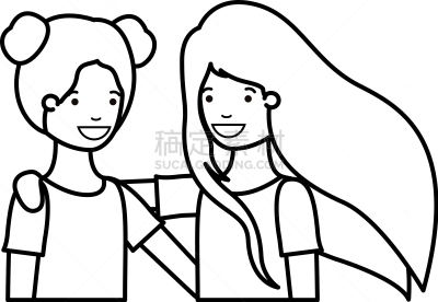 青少年,性格,女孩,友谊,可爱的,人,图像,女人,相伴,教育