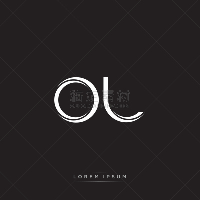 ol initial letter split lowercase logo modern