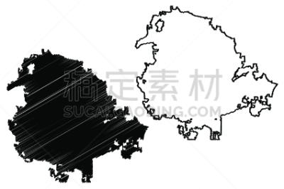 北卡罗来纳,塞伦,街道图,边界,乡村风格,草图,绘画插图,城市,乱画,潦草