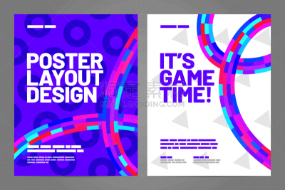 layout poster template design for sport event