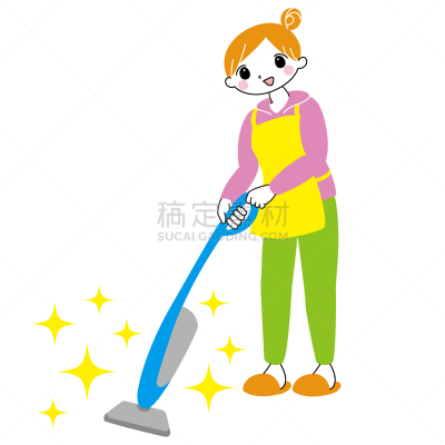 绘画插图,图像,手套,大桶,清洗剂,简单,女人,清洁手套,青年女人,20到29岁