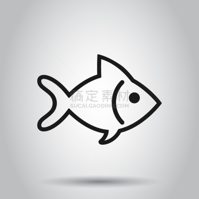 绘画插图,鱼类,金鱼,海产,计算机图标,矢量,标志,商务,分离着色,扁平化设计