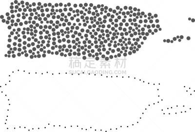 斑点,地形图,波多黎各,轮廓,自然地理,国内著名景点,几何形状,概念,矢量