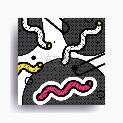 几何形状,Neopolitan獒,式样,时髦的,多色的,图像,现代,矢量,蜘蛛网,设计