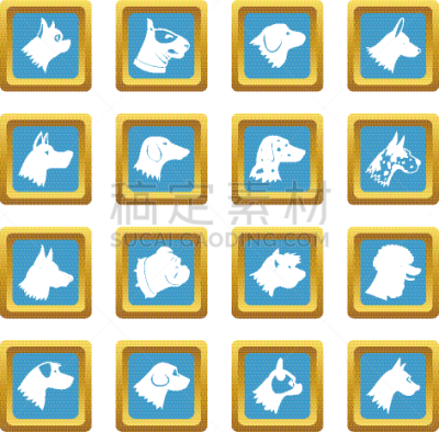狗,蓝色,计算机图标,宠物,狗屋,部分,梗犬,男人,收集