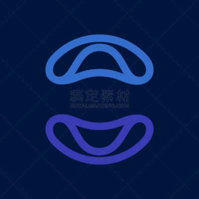 eco line circle logo formed twisted blue drops