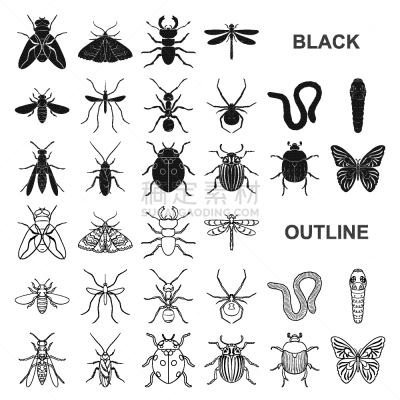 昆虫,黑色,计算机图标,舞台,与众不同,毛虫,甲虫,小的,蚂蚁,蚊子