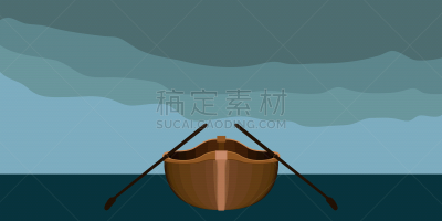 划艇,地形,正面视角,分离着色,图像,海洋,船,桨,休闲,运输