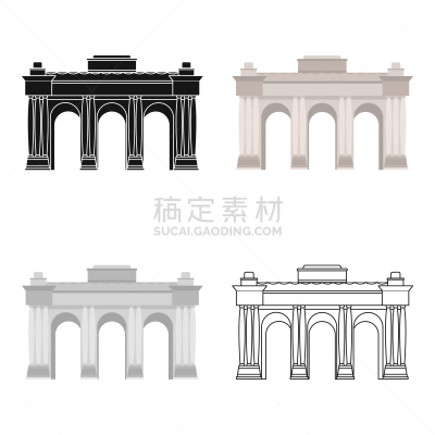 暗色,狼,拱门,分离着色,品牌名称,矢量,外立面,图像,设计