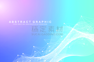 点连成线,矢量,波形,背景,绘画插图,成一排,新生活,量子科技,抽象,联系