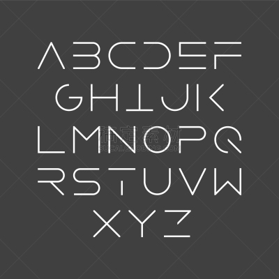 高雅,直的,字体,线条,极简构图,矢量,字母,字母表次序,扁平风格,图像