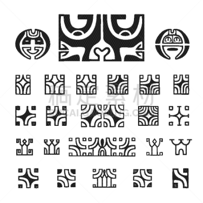 原始主义,玻里尼西亚人,华丽的,传统,卷着的,洋葱花,装饰品,漩涡形