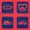 set line ski goggles bicycle on street ramp