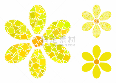 flower mosaic icon rough items