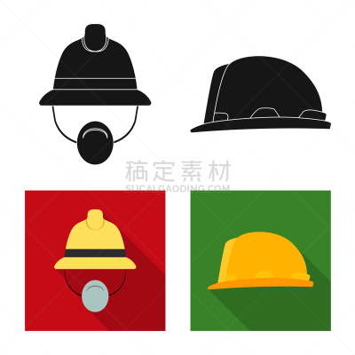 头饰,鸭舌帽,图标,分离着色,非洲,热带雨林,安全的,工程师,图像,收集
