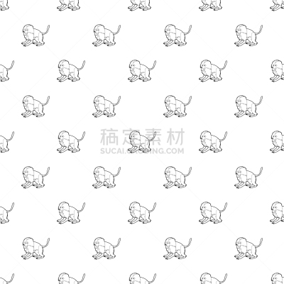 式样,猴子,狮尾狒狒,婴儿,几何形状,轮廓,羊毛,可爱的,性格,自然美
