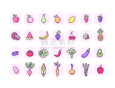 水果,蔬菜,计算机图标,西兰花,芦笋,蓝莓,樱桃,梨,椰子,植物