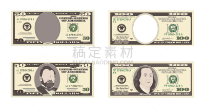 数字50,银行业,人造的,商务,肖像,美国,格兰特郡,矢量