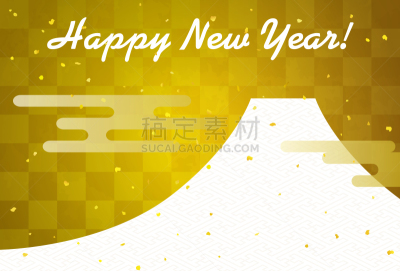 传统,贺卡,新年前夕,富士山,式样,贞德,背景分离,彩色背景,华贵,世界遗产