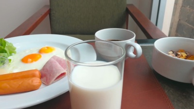 早餐热咖啡