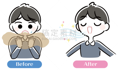 口臭,绘画插图,男性,口腔卫生,男人,牙医,臭,布置,忧虑,体味