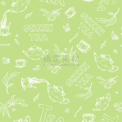 组物体,草图,小甜面包,四方连续纹样,分离着色,白色,饮料,精神振作,多样,茶碟
