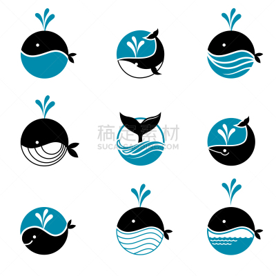 鲸,抽象,计算机图标,平视角,野生动物,环境,哺乳纲,动物,布置,流动
