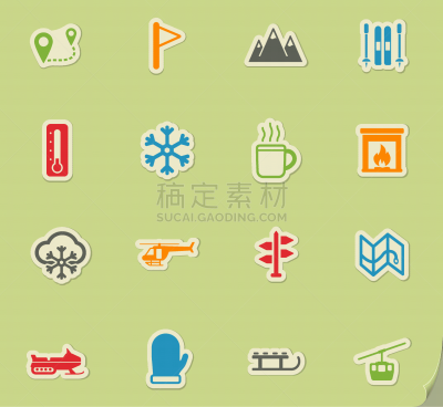 滑雪运动,计算机图标,季节,咖啡,冬天,雪,雪上汽车运动,矢量,休闲,收集