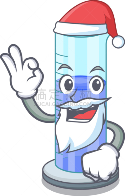 圣诞老公,量筒,动画片,可爱的,微生物学,健康保健,生物化学,药,测量工具