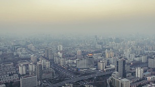 T/L WS HA TD北京居住区空气污染城市景观，日夜过渡
