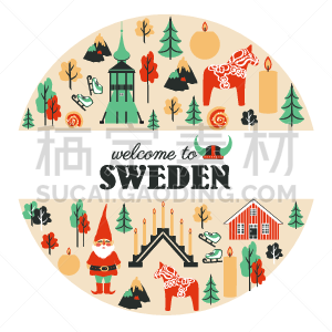 烛台,蜡烛,基律纳,符号,房屋,矢量,小精灵,达拉纳,旅行