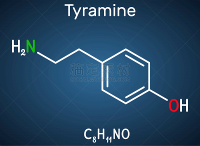 酪氨酸,分子,公式,复杂性,互联网,蓝色背景,黑色,化学,氧气,分子结构
