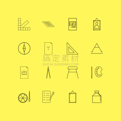 轮廓,直的,计划书,图标集,吧椅,文档,三角板,图像,广口瓶,涂料
