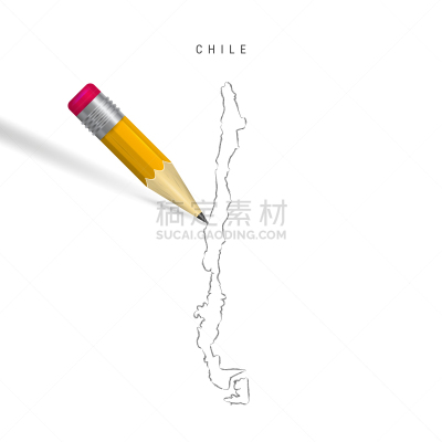 草图,轮廓,矢量,智利,分离着色,白色背景,国内著名景点,空的,铅笔,乡村风格