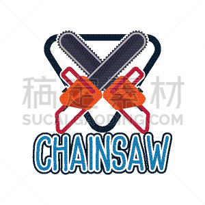 绘画插图,链锯,计算机图标,矢量,分离着色,白色背景,商务,一个物体,木材,技术