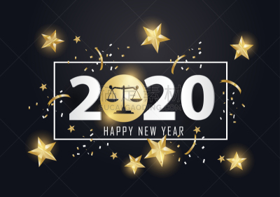 2020,概念,贺卡,比例,新年前夕,雪,法官,节日,绘画插图
