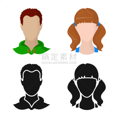 专业人员,标志,照片,分离着色,假发,男人,肖像,图像,收集,设计