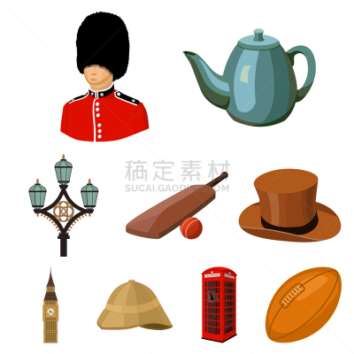 英格兰,巨大的,非都市风光,卡通,计算机图标,舞台,分离着色,红色,图像,收集