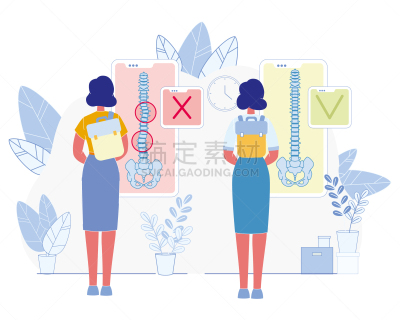 概念,公寓,脊柱,椎骨,人,女人,女孩,白色,生病,保护