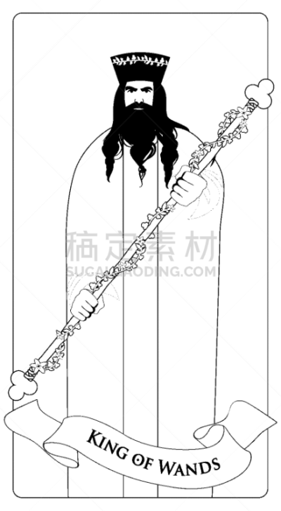 轮廓,魔杖,王冠,黄金,男人,络腮胡子,小胡子,预测