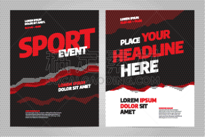 layout poster template design for sport event